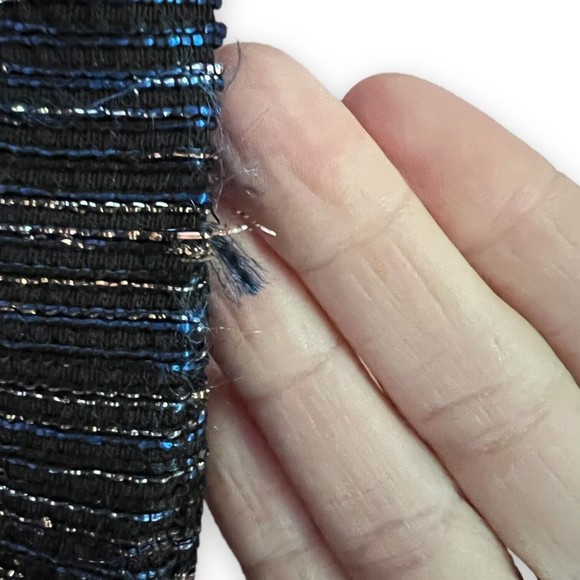 Laundry by Shelli Segal Dress 10 Midnight Blue Sparkly Rhinestone NWT Defects - Picture 12 of 12